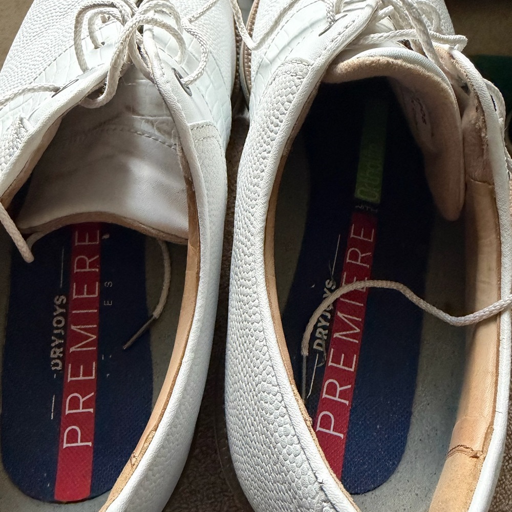 Premier White Textured Men's Derbys